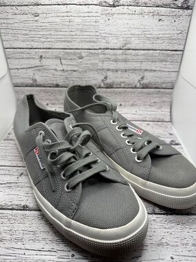 Superga Gray Canvas Low-Top Sneakers unisex M8/ W9.5